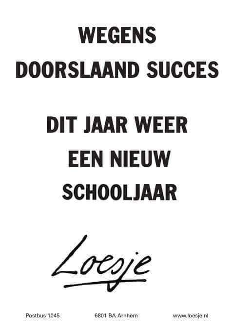 De eerste schoolweek